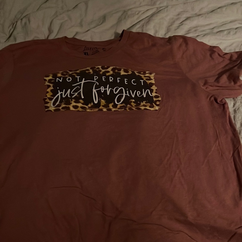 Faith tshirt, xl, not perfect just forgiven